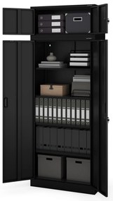 Čierna kovová skriňa JAN Compact 1750 x 800 x 400 mm