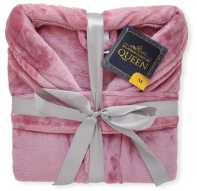 Dámsky fleecový župan COMFORT QUEEN veľ. M ružový