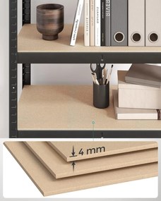 Dílenský regál Busta 80 cm černý/hnědý