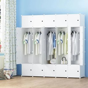 Hogler 3417 Variabilný policový systém 25 modulov, 183 x 183 x 47 cm, biely