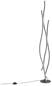 Dizajnová stojaca lampa čierna vrátane LED stmievateľná - Ying