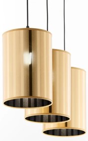 Jupiter 2092 - Luster na lanku CORTINA 3xE27/15W/230V zlatá/čierna