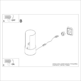 Sollux SL.1675 - Stolná lampa FLASH 1xE27/15W/230V biela