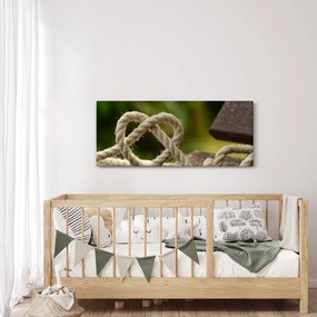 Obraz srdce z lana (120x50 cm)