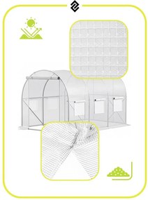 GT0010 Záhradný skleník / fóliovník 3 × 2 × 2 m Springos UV-4, 140 g/m²