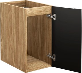 Comad Doplnková kúpeľňová skrinka nízka Luxor Black 30 čierna/dub olejovaný