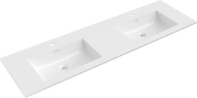 Mexen Otis drez pre zapustenie do dosky dvojitý 161 x 46,5 cm, biela lesklá - 25181600D