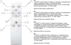 TOP LIGHT Nástenné a stropné svietidlo Metal 40C RC, čierne