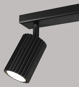 Čierne bodové svietidlo 6,5x30 cm Gleam – Sollux