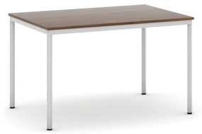 Jedálenský stôl, 1200 x 800 mm, doska orech, podnož sv. sivá