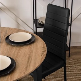 Stolička ROZZANO čierna ekokoža