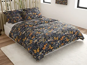 Obliečky z mikrovlákna BUTTERFLY GARDEN modro sivé Rozmer obliečky: 2 ks 70 x 90 cm | 200 x 220 cm