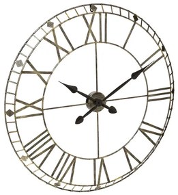 Nástenné kovové hodiny Atmosphera Vintage 3819, tmavošedá 77cm