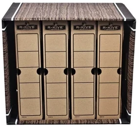 Archivačný kontajner Fellowes Bankers Box Woodgrain 2 ks/bal, modrá