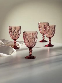 Sada štyroch pohárov LUNO ružové 748219 340 ml (4 ks)