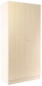 Drevená šatníková skriňa Visio, 90 x 45 x 185 cm, cylindrický zámok, javor