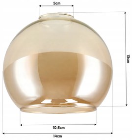 BERGE Tienidlo stropnej lampy Amber globe