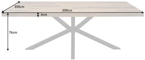 Jedálenský stôl Galaxy 200cm borovica 60mm prírodná