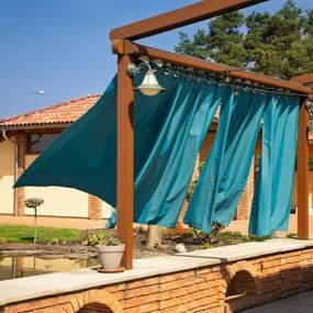 Záhradný záves WAWE 210 cm modrý