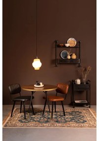 Okrúhly jedálenský stôl s doskou v dekore orechového dreva ø 91 cm Denise – White Label