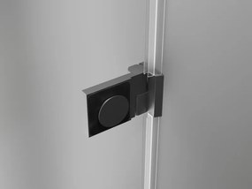 Mexen Lunar-B, pravostranný výklopný sprchový kút 95 x 80 cm, 8mm číre sklo, profil grafit brúsený, 832-095-080-66-00-P