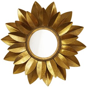 Nástenné zrkadlo Slnečnica 60cm zlatá