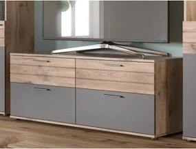 TV skrinka Mason, dub/šedá%