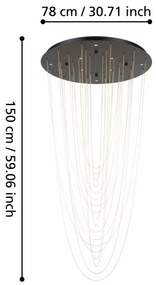 Eglo 390355 - LED Stmievateľné stropné svietidlo TREPUCO 8xLED/4,2W/230V 3000K