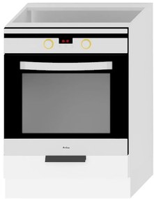 Kuchynská skrinka Denis dk60 biely satén mat/biela