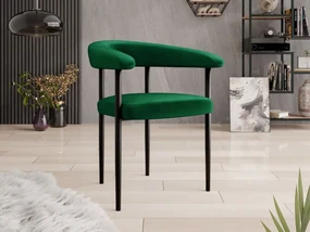Čalúnená jedálenská stolička Ezukto, Dostupné poťahy: Magic Velvet 2225, Farby: čierna