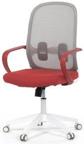 Kancelářská židle, houpací mechanismus, červená látka, KA-S425 RED