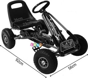 LEAN CARS Zelená motokára A-15 Nafukovacie kolesá