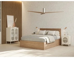 Krémový kovový nočný stolík Diora – Marckeric