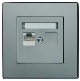 GPK-1L Počítačová zásuvka RJ45 jednonásobná inox