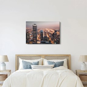 Obraz svietiacej metropoly (90x60 cm)