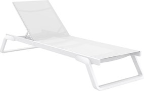 TROPIC záhradné lehátko white/white