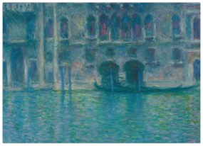 Sklenený obraz - Claude Monet, Palazzo da Mula, Venice, reprodukcia (70x50 cm)