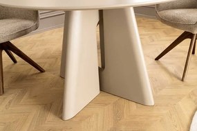 Okrúhly jedálenský stôl Yenibeth 120 cm sivo-béžový