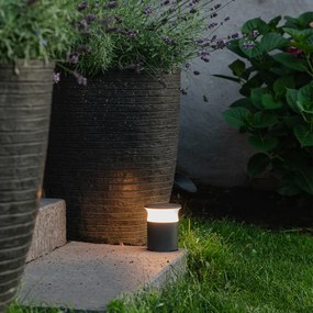 Moderná vonkajšia lampa tmavosivá 12 cm vrátane LED - Bar