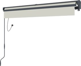 Elektrická markíza s LED osvetlením BestBerg BBSU-EL250BG / 250 × 200 cm / béžová