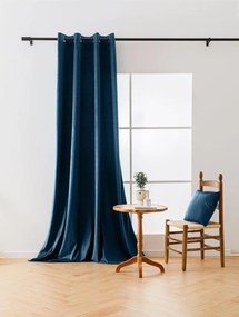 Petrolejový zatemňovací záves VELVET 140x270 cm Zavesenie: Riasiaca páska