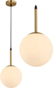 Toolight - Stropné sklenené svietidlo APP431-1CP, biela-zlatá, OSW-00560