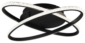 Čierne LED stropné svietidlo Lane – Trio