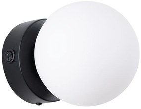 Nástenné svietidlo Yoli, 1x biele sklenené tienidlo, b