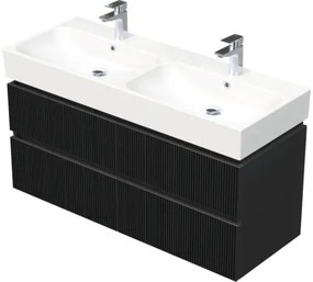 Skrinka do kúpeľne s umývadlom Intedoor STORM 3D čierna matná 120 x 66 x 46,5 cm STORM 3D 120D 4Z A9276