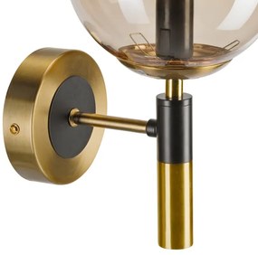 Nástenné svietidlo ROLLO 1xE14/5W/230V zlatá/dymová béžová