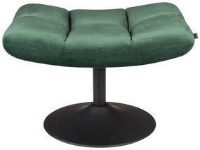 Zelená zamatová podnožka Dutchbone Bar