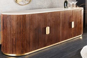 Luxusná komoda z masívu s mramorovou doskou Gatsby Mango 170cm