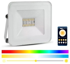 LED RGB Inteligentný stmievateľný RGB reflektor LED/20W/230V IP65 biela