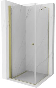 Mexen Pretoria sprchovací kút 70x70cm, 6mm sklo, zlatý profil-číre sklo, 852-070-070-50-00